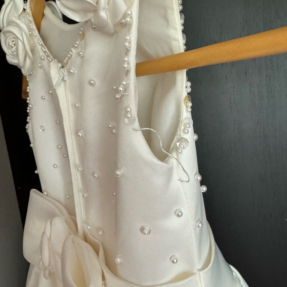 1 of 2 flower girl dresses, ivory. 24 months and 2T. - Picture 7 of 10